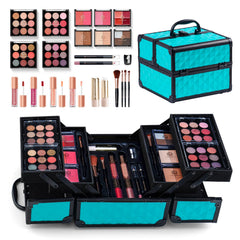 Color Nymph train-case packaging keeps cosmetics secure during travel