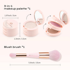 Color Nymph travel-size makeup kit in pink for on-the-go touch-ups