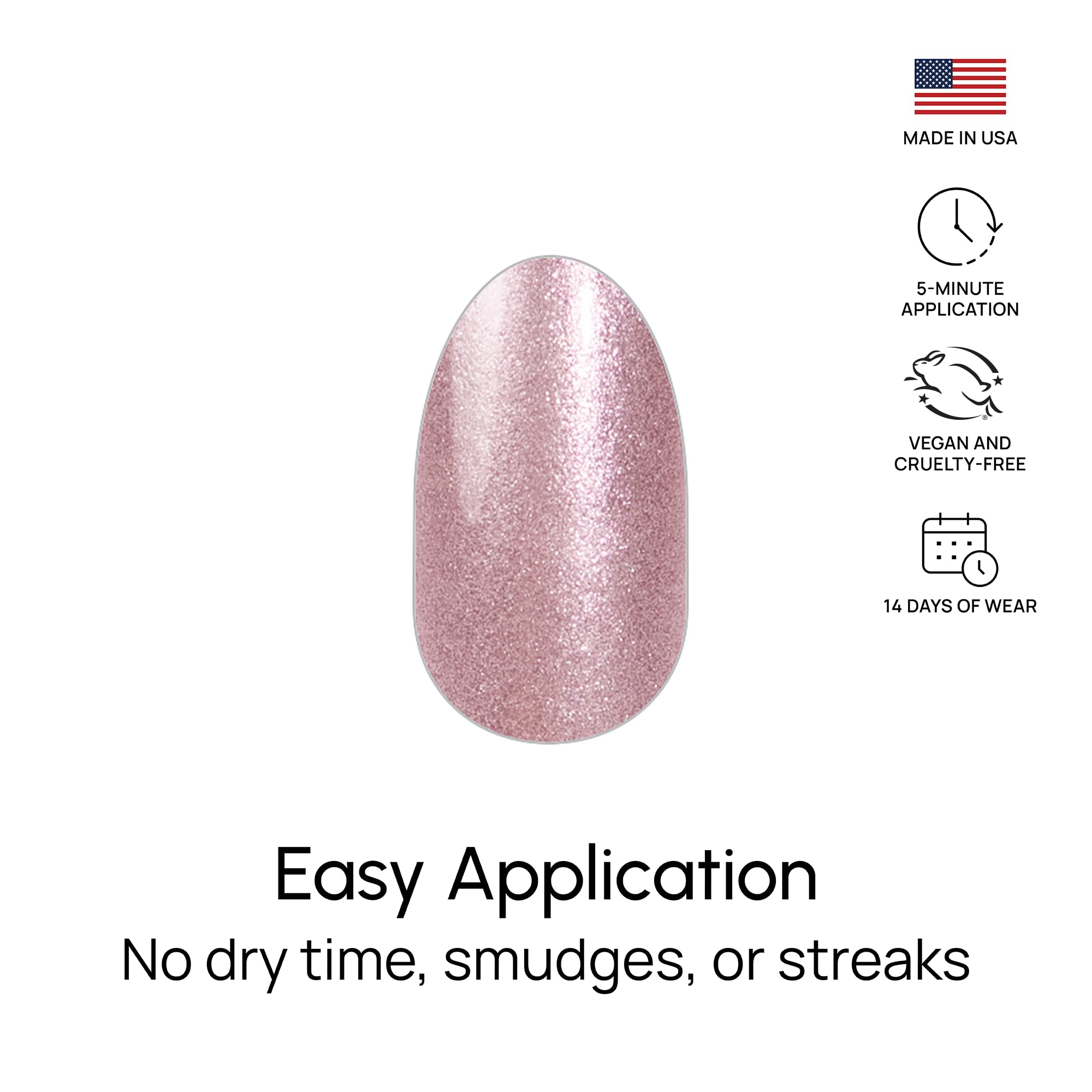Color Street Princess Cut rose gold finish for salon-like shine at home.