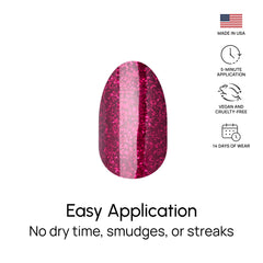 Rio Red nail strips ready to wear for instant polish