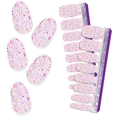 Color Street Shimmer Down rosy pink glitter nails for easy, eye-catching glam.