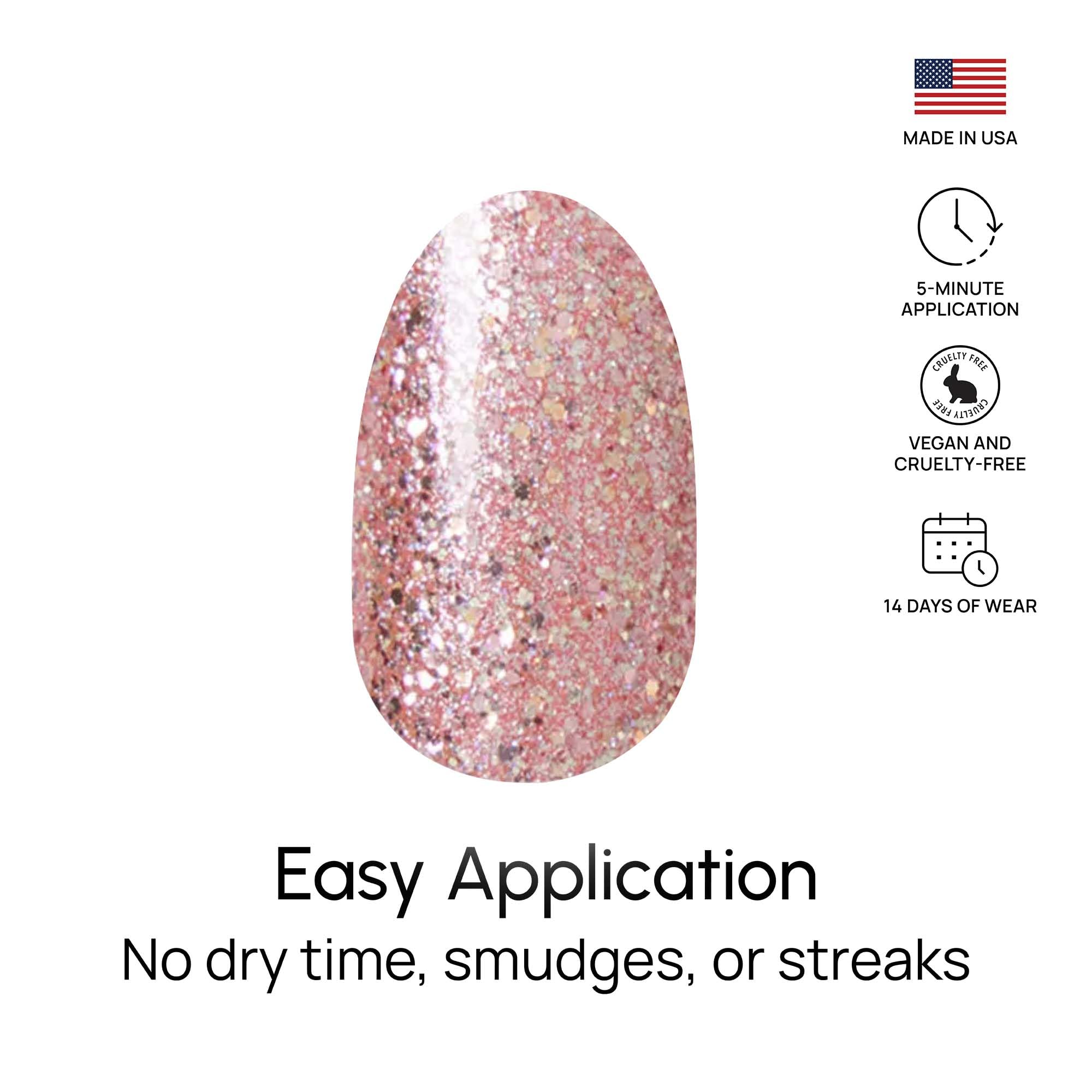 Color Street Social Butterfly flexible strips adapt to nails for comfortable wear