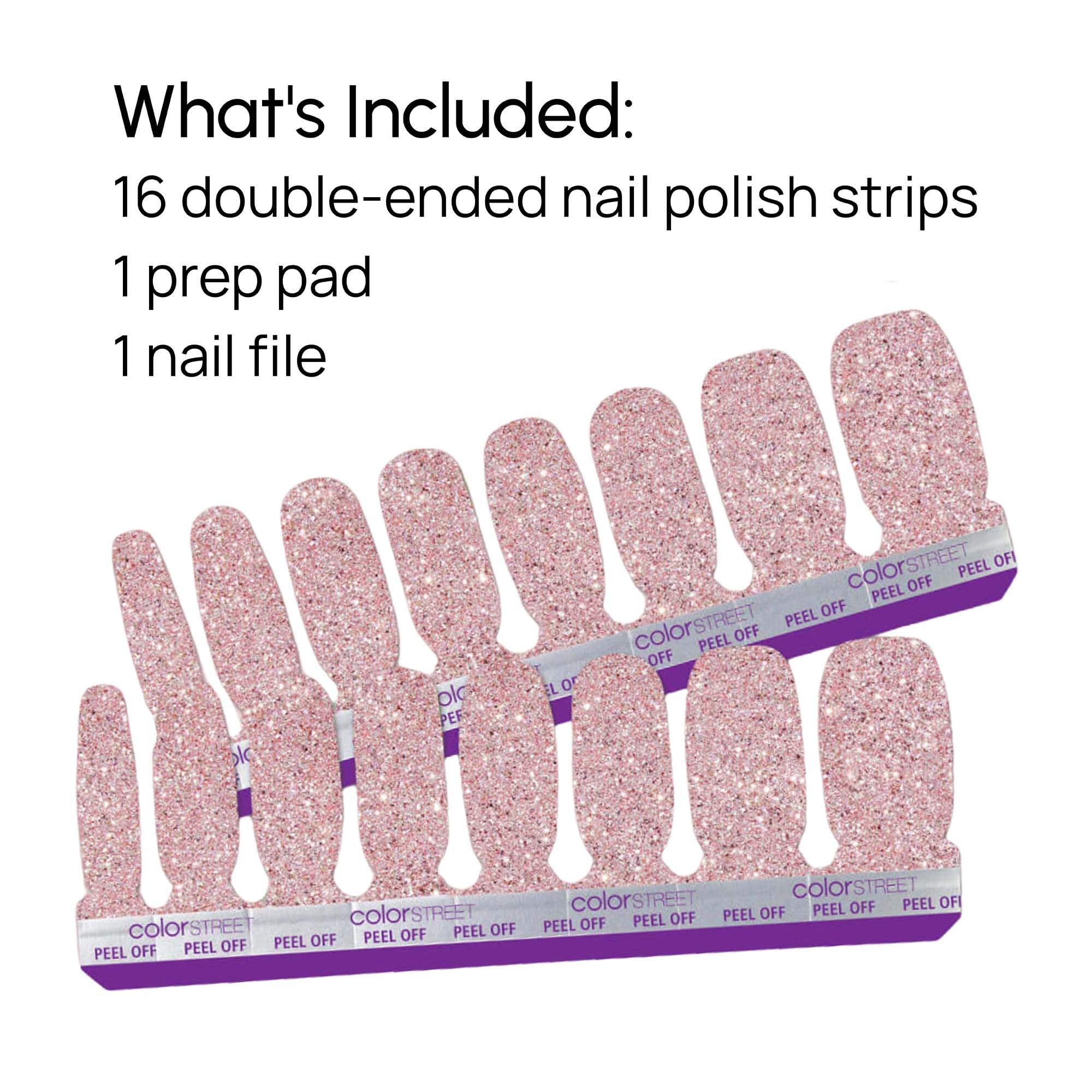 Color Street Social Butterfly set packaging shows 16 double-ended strips for complete manicure