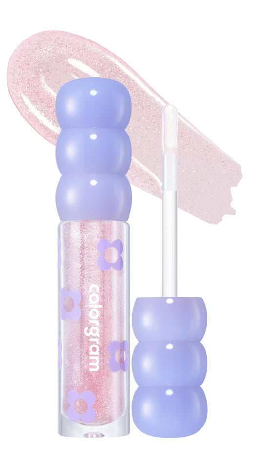 COLORGRAM Fruity Glass Tint 1004 pink gloss bottle showing vibrant glass-like shine