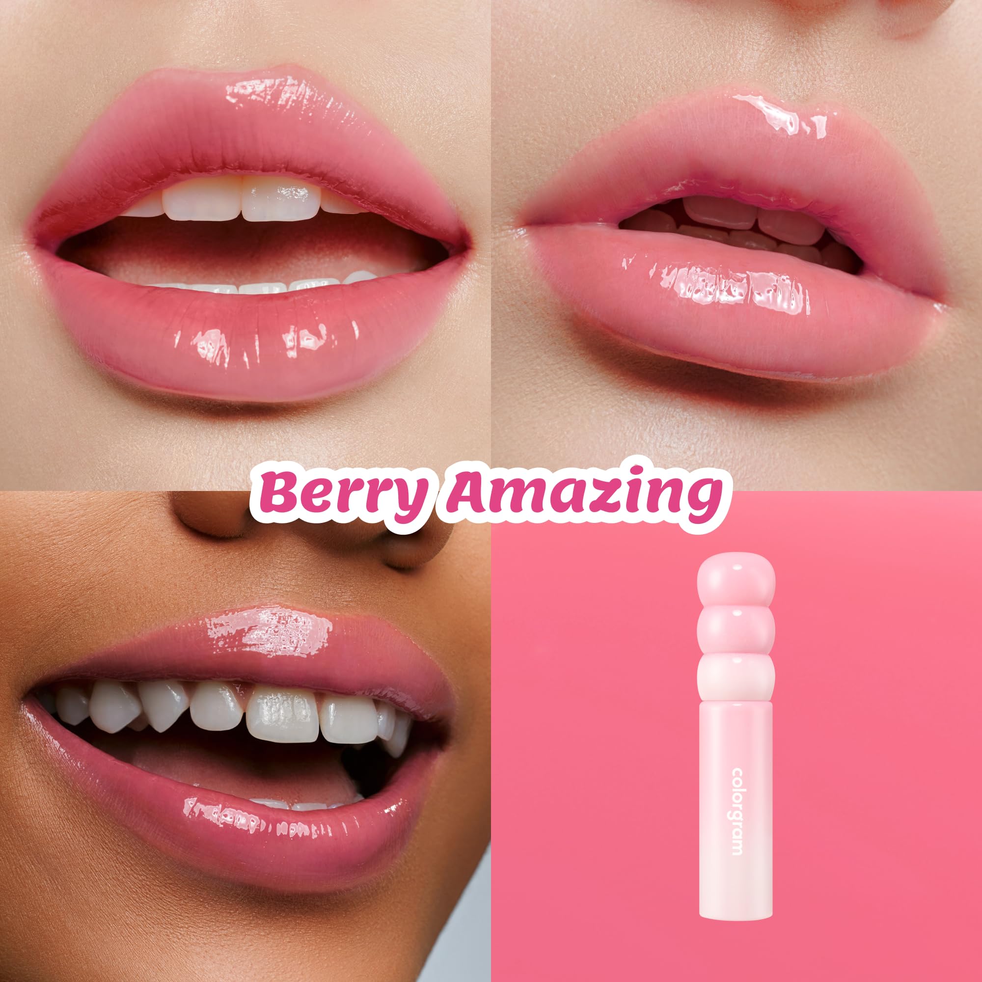 COLORGRAM Fruity Glass Tint Milk 01 Berry Amazing lips with a glossy finish