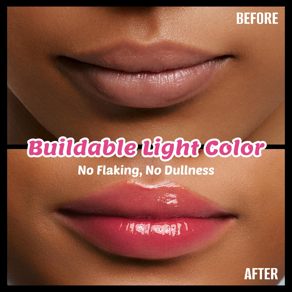 COLORGRAM Fruity Glass Tint Milk 01 Berry Amazing lightweight formula on lips