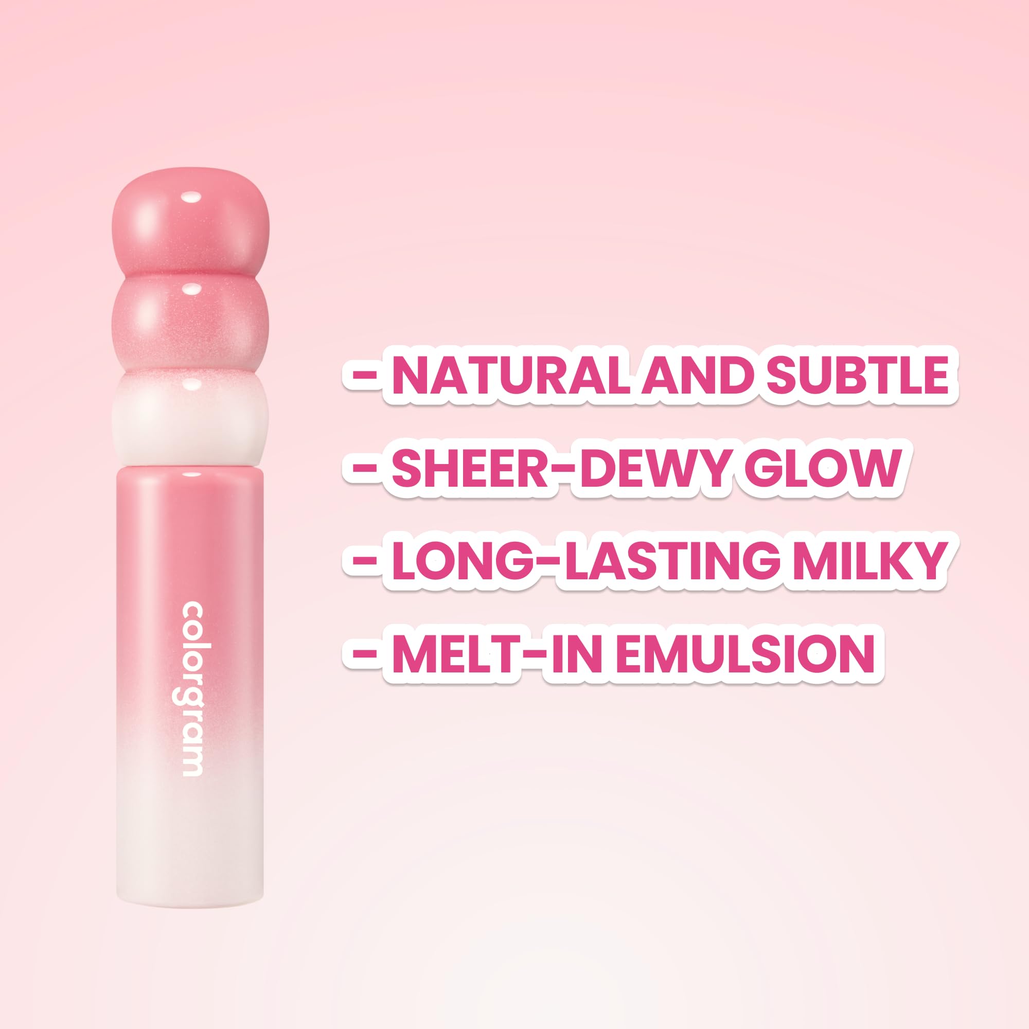 COLORGRAM Fruity Glass Tint Milk 01 Berry Amazing silky texture for smooth application