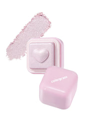Colorgram Milk Bling Heartlighter 02 pink heart front shows rosy glow for daily radiance.