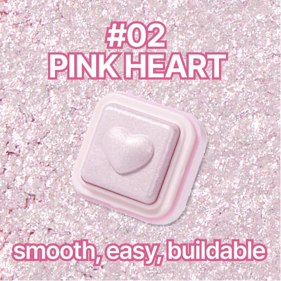 Colorgram Milk Bling Heartlighter 02 skin-sheen application demonstrates effortless on-the-go touch-ups.