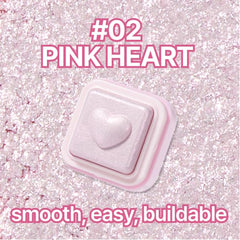 Colorgram Milk Bling Heartlighter 02 skin-sheen application demonstrates effortless on-the-go touch-ups.