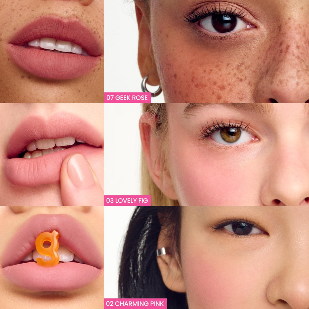 Colorgram Nude Blur Tint 01 Salmon Beige texture swatches on skin