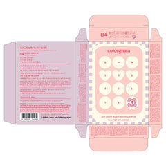 COLORGRAM Pin Point Eyeshadow 04 Bright+Cool packaging shows compact storage.