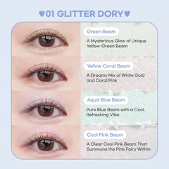 COLORGRAM Tintin Dory Eyeshadow close-up highlights silky, blendable formula