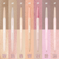 COLORGRAM Under Eye Highlighter Stick 06 Cool Pink side view shows portable glow for on-the-go definition.