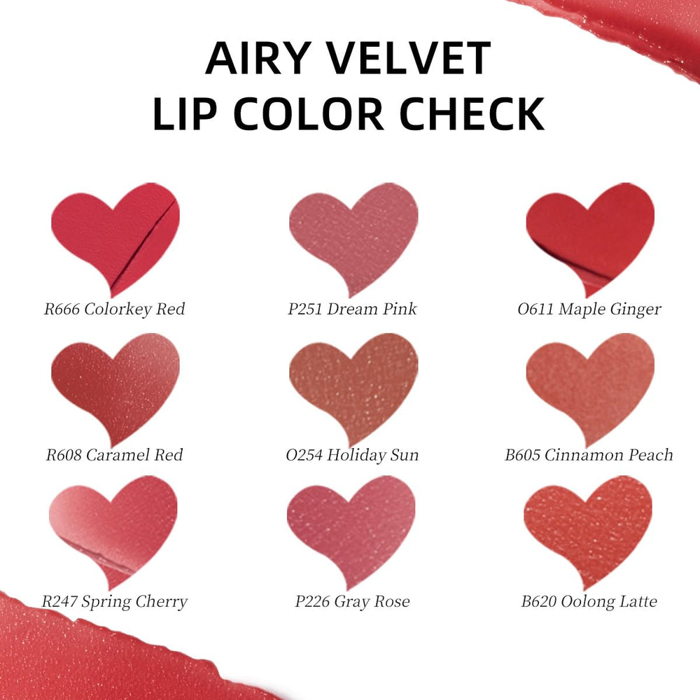 COLORKEY Airy Velvet Lip Tint non-drying formula keeps lips comfortable