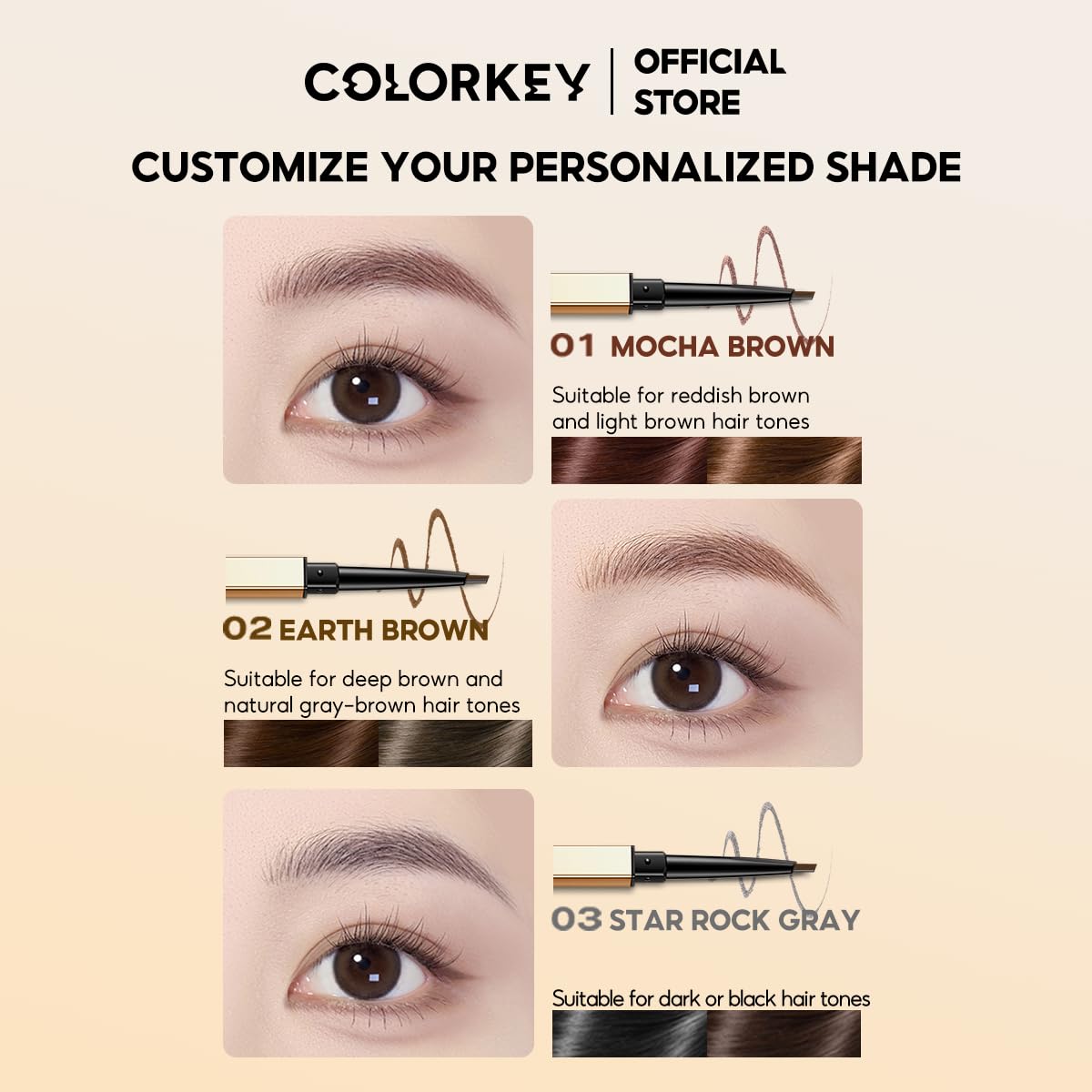 COLORKEY Earth Brown shade complements everyday looks with subtle depth