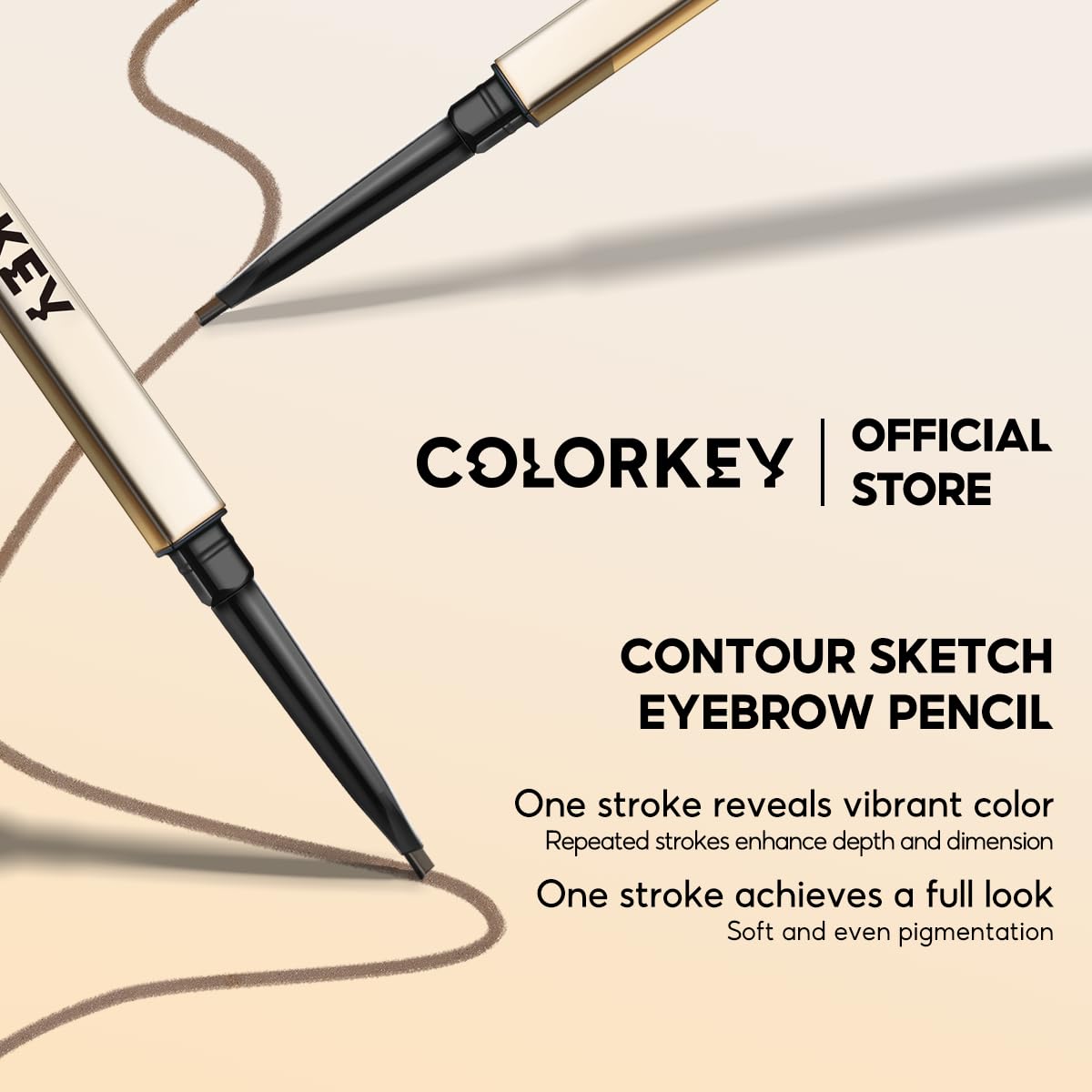 COLORKEY Contour Sketch Eyebrow Pencil outlines brow naturally in one stroke