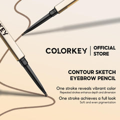COLORKEY Contour Sketch Eyebrow Pencil outlines brow naturally in one stroke