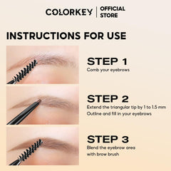 COLORKEY Contour Sketch Eyebrow Pencil includes a built-in spoolie for grooming