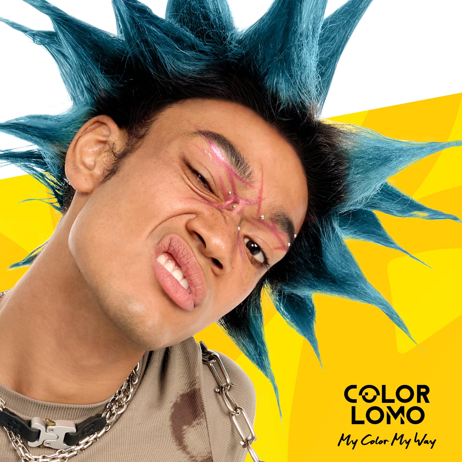 COLORLOMO Ultra Color Safe Shampoo blue hair shine on color-treated strands.