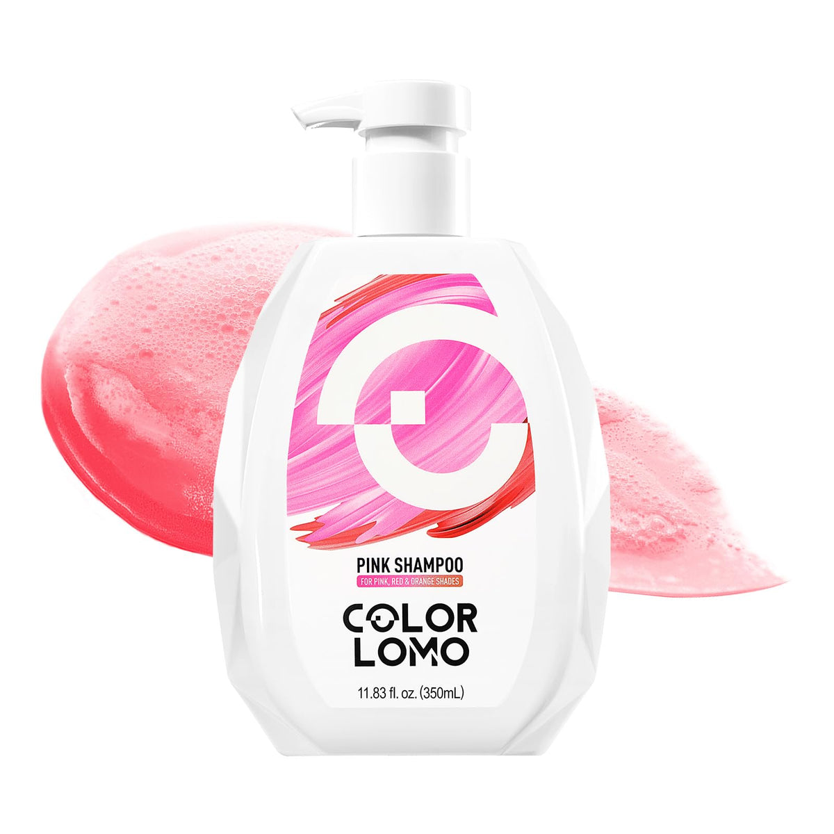 COLORLOMO Ultra Color Safe Shampoo pink bottle protects color and adds subtle shine.