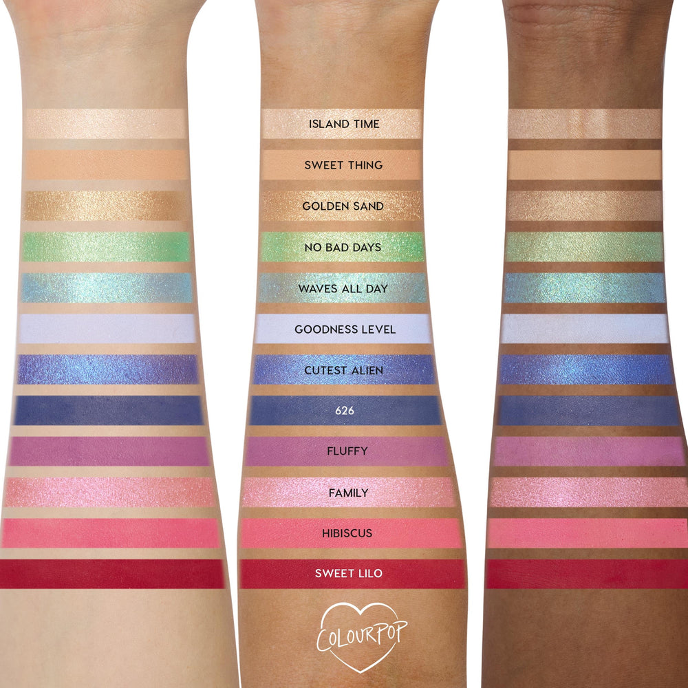 ColourPop Stitch Beach Dreamin’ palette long-wear pigments for all-day color