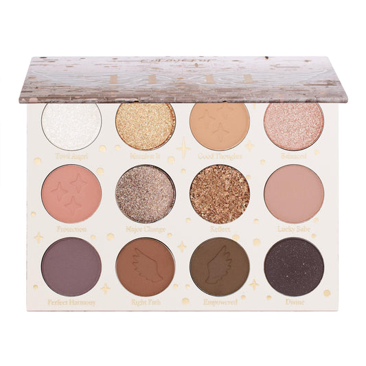 ColourPop 11:11 palette front view shows warm nude tones for versatile eye looks.