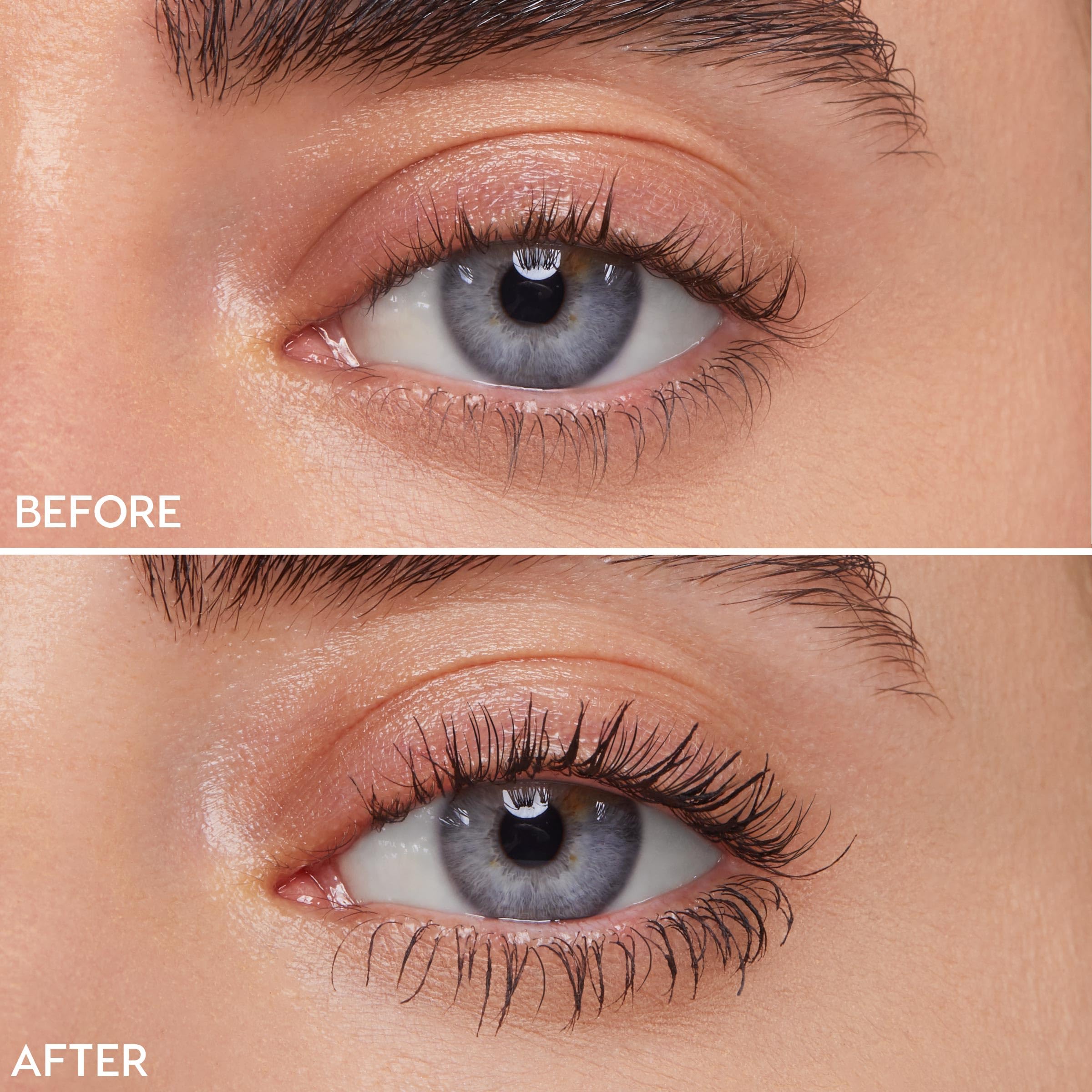 ColourPop Act Natural Defining Mascara close-up reveals wispy lashes with natural separation.