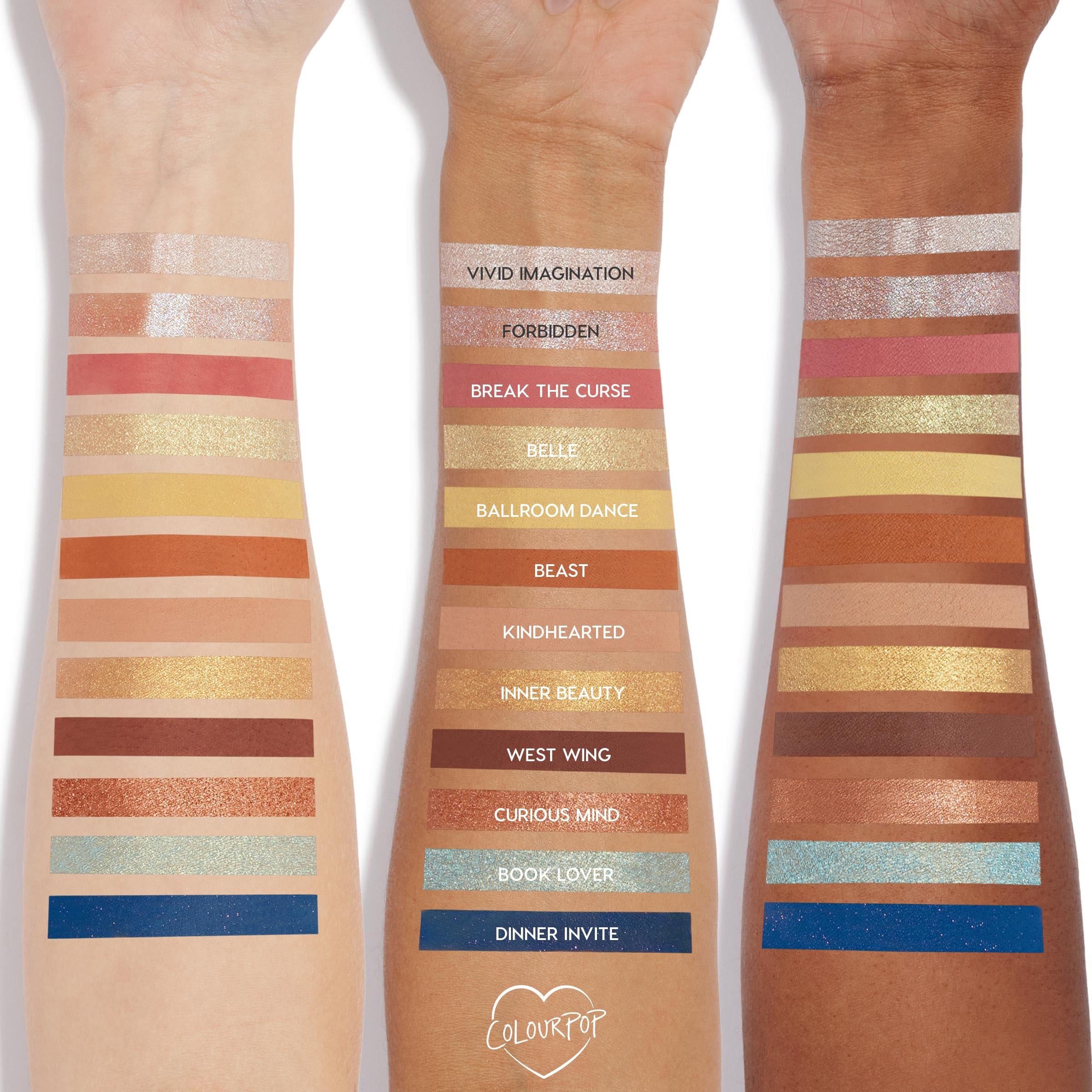 ColourPop Beauty and the Beast palette smooth blend formula for effortless application.