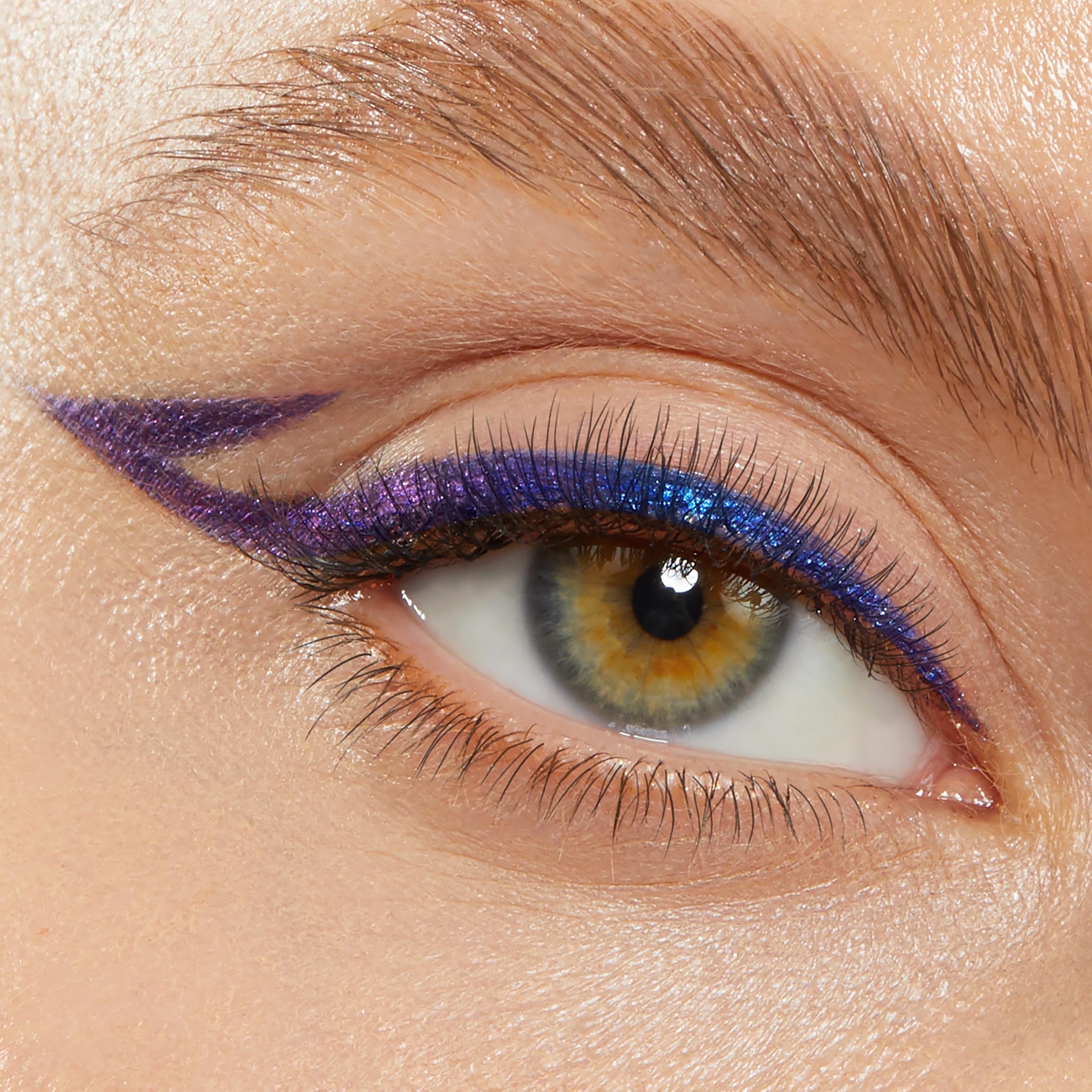 ColourPop BFF Creme Gel Chrome Actin Up swatch captures purple to bronze to green shift