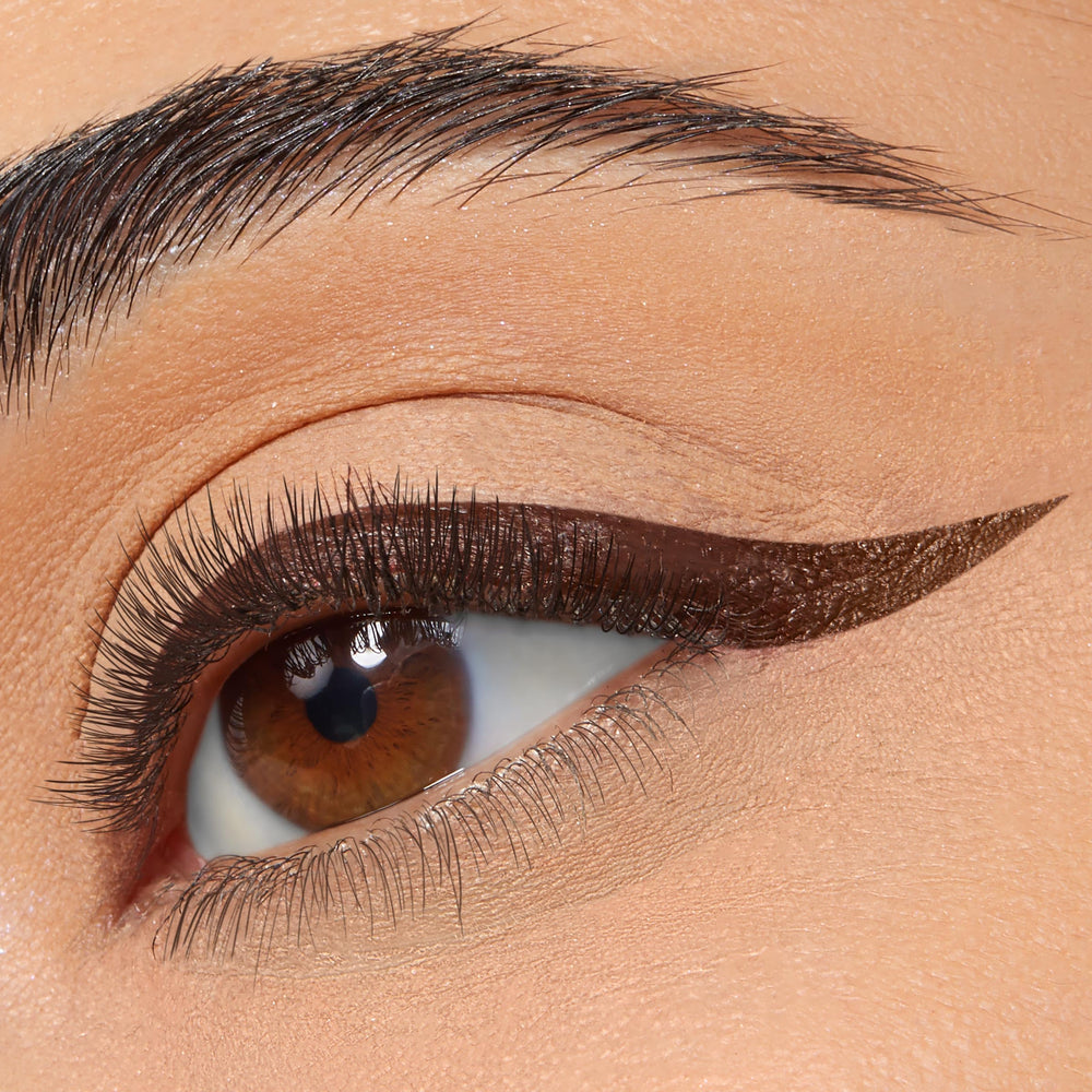 ColourPop BFF Liquid Liner creating a sharp cat-eye with bold definition