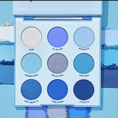 ColourPop Blue Moon packaging and compact design supports on-the-go color.