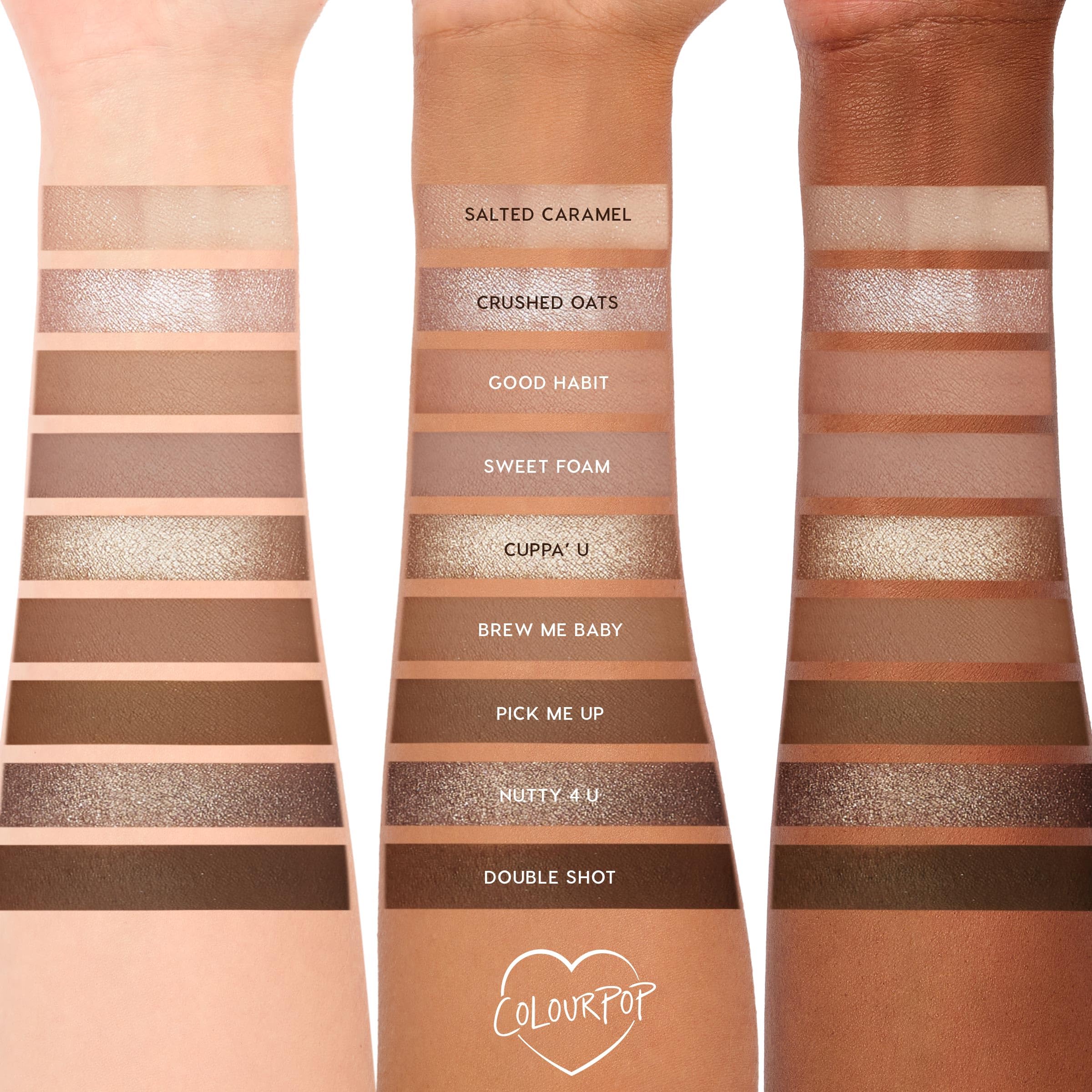 ColourPop Deja Brew brush-friendly layout, ideal with fluffy blends.
