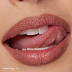 ColourPop Double the Juiciness Lychee Jelly oil close-up shows glassy finish on lips.
