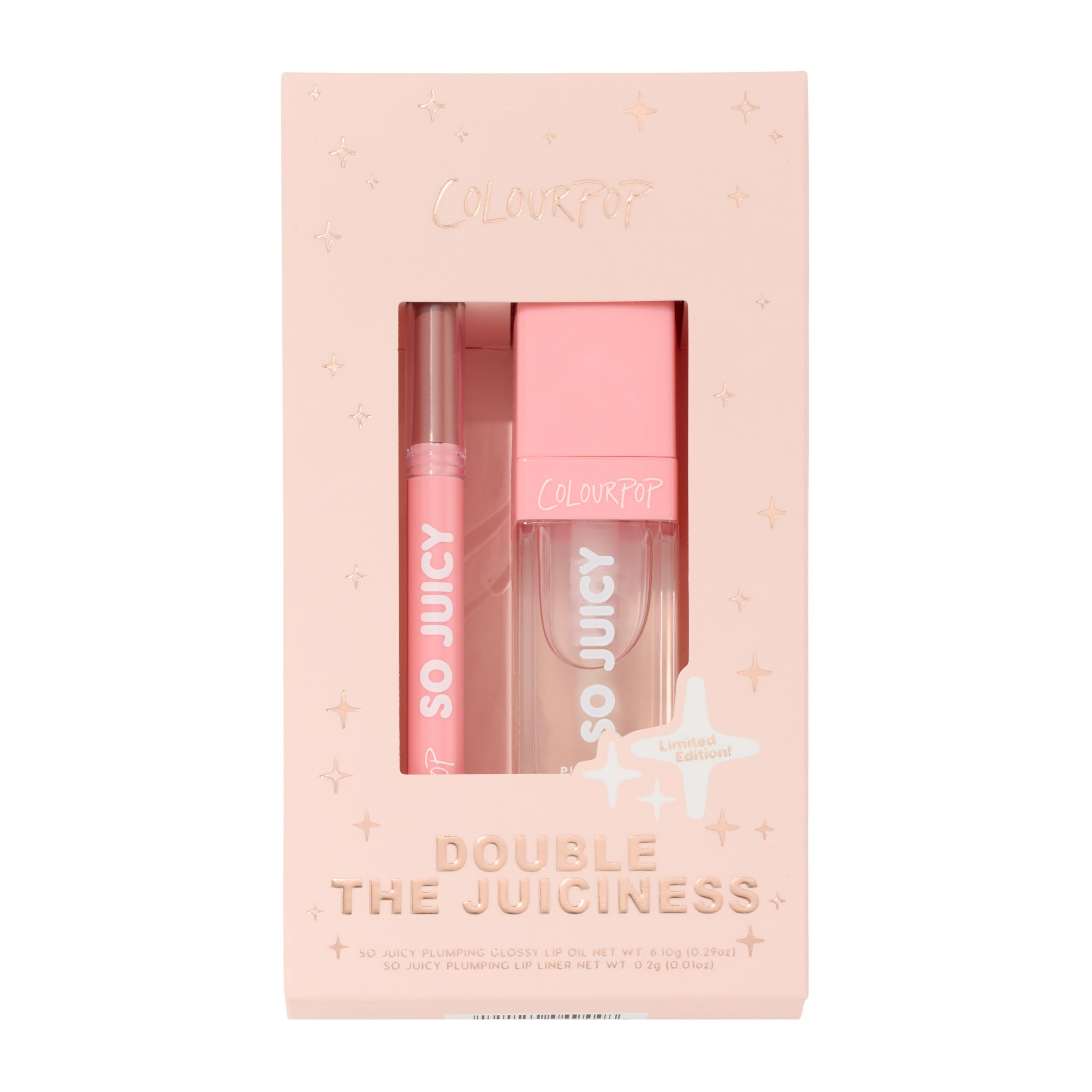 ColourPop Double the Juiciness Lychee Jelly oil for hydrated, glossy lips.