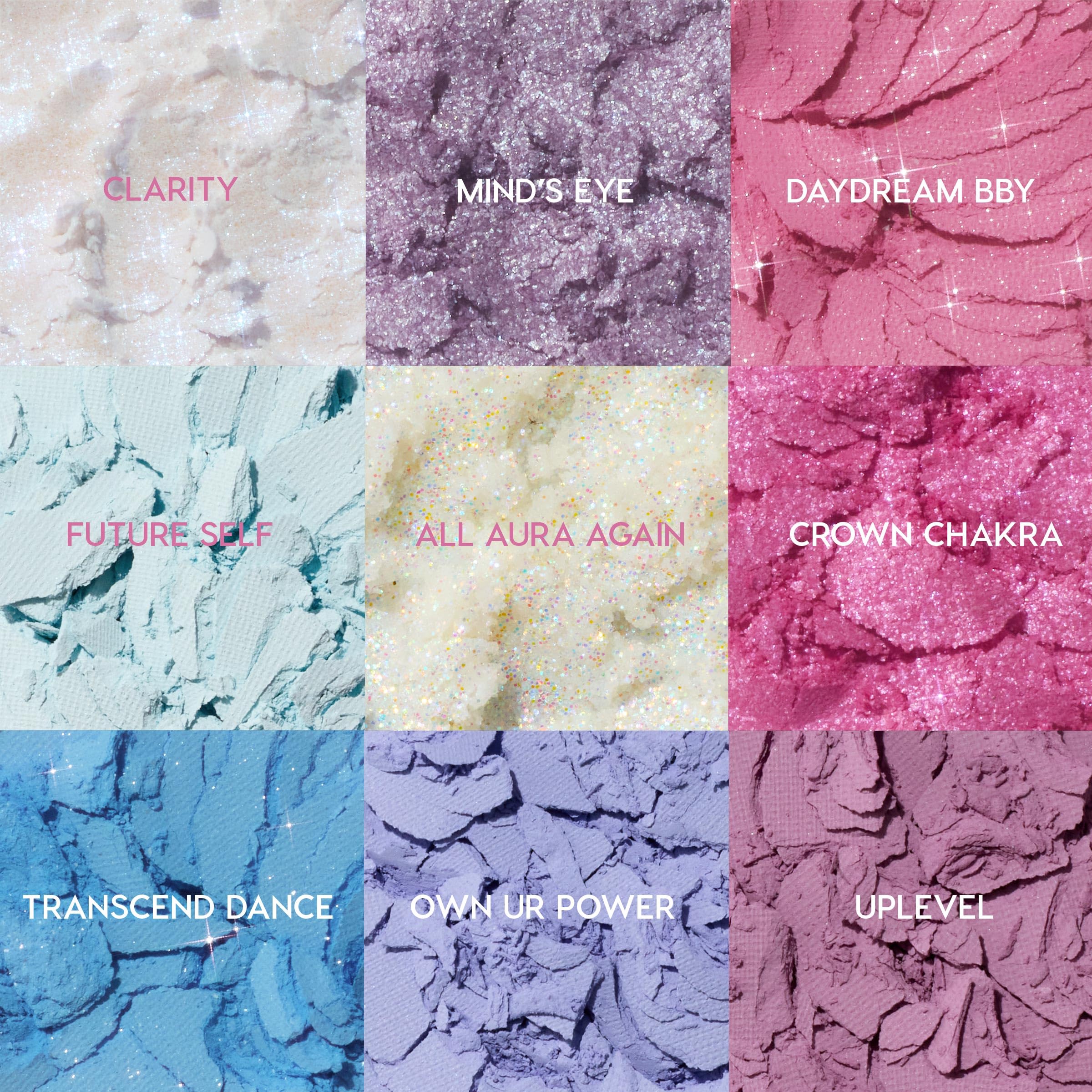 ColourPop In a Trance palette swatches show rich pigmentation across finishes.