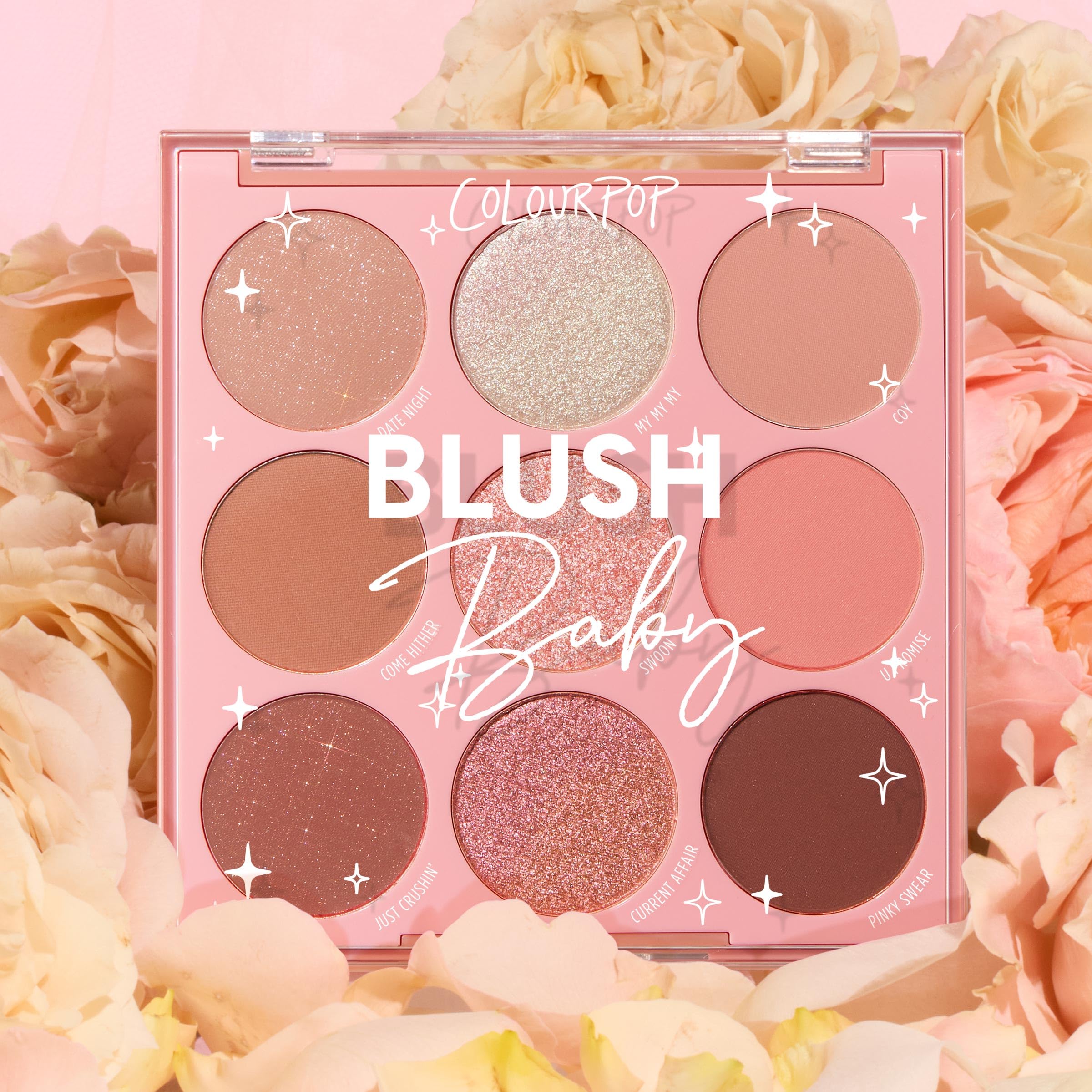 ColourPop Eyeshadow Palette packaging close-up highlights cruelty-free, trend-forward design.