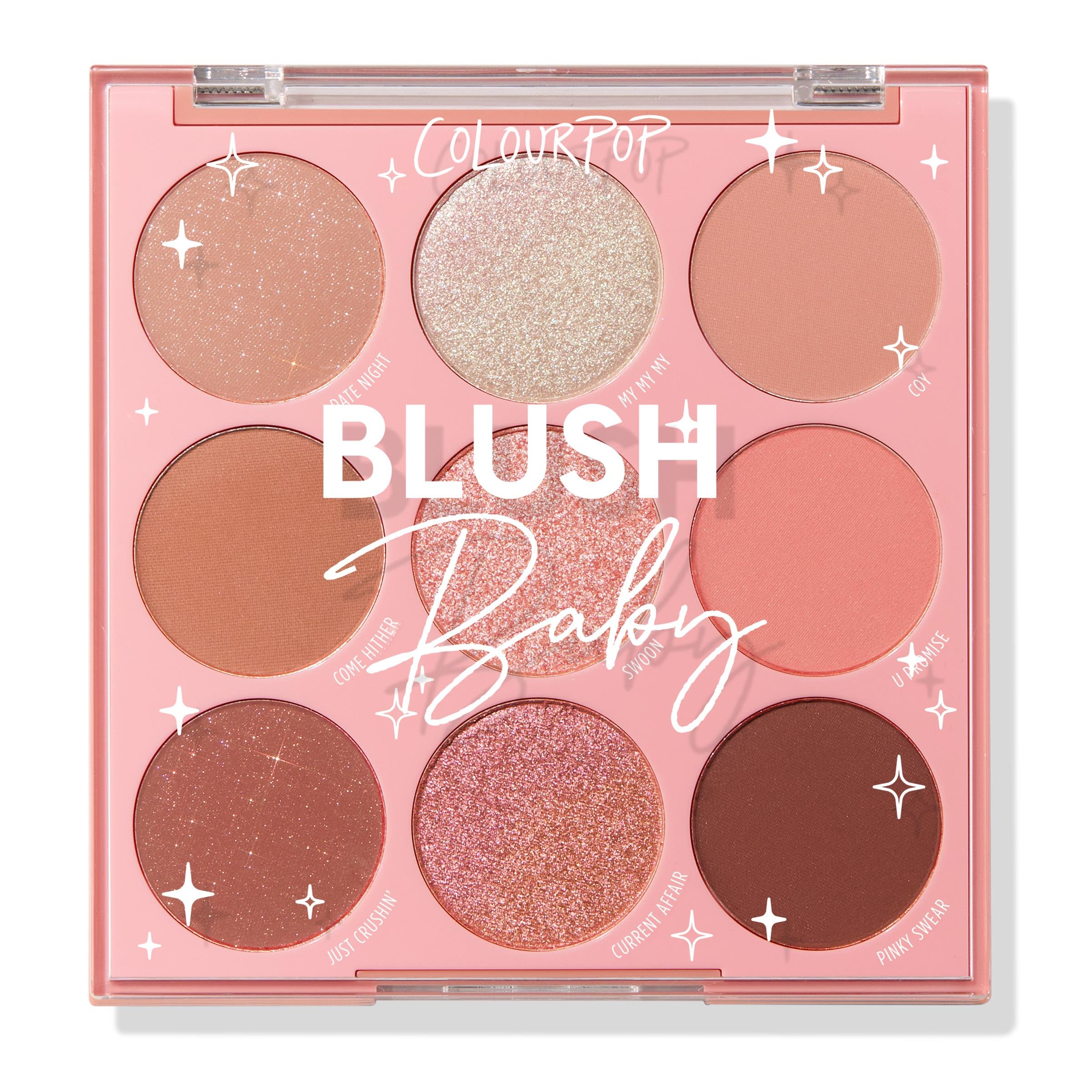 ColourPop Eyeshadow Palette swatches show vibrant, long-wearing color for versatile looks.
