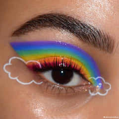 ColourPop Fade Into Hue metallics capture radiant shimmer on eyelids.