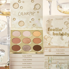 ColourPop Feelin' Bubbly application tools highlight brushes for color payoff