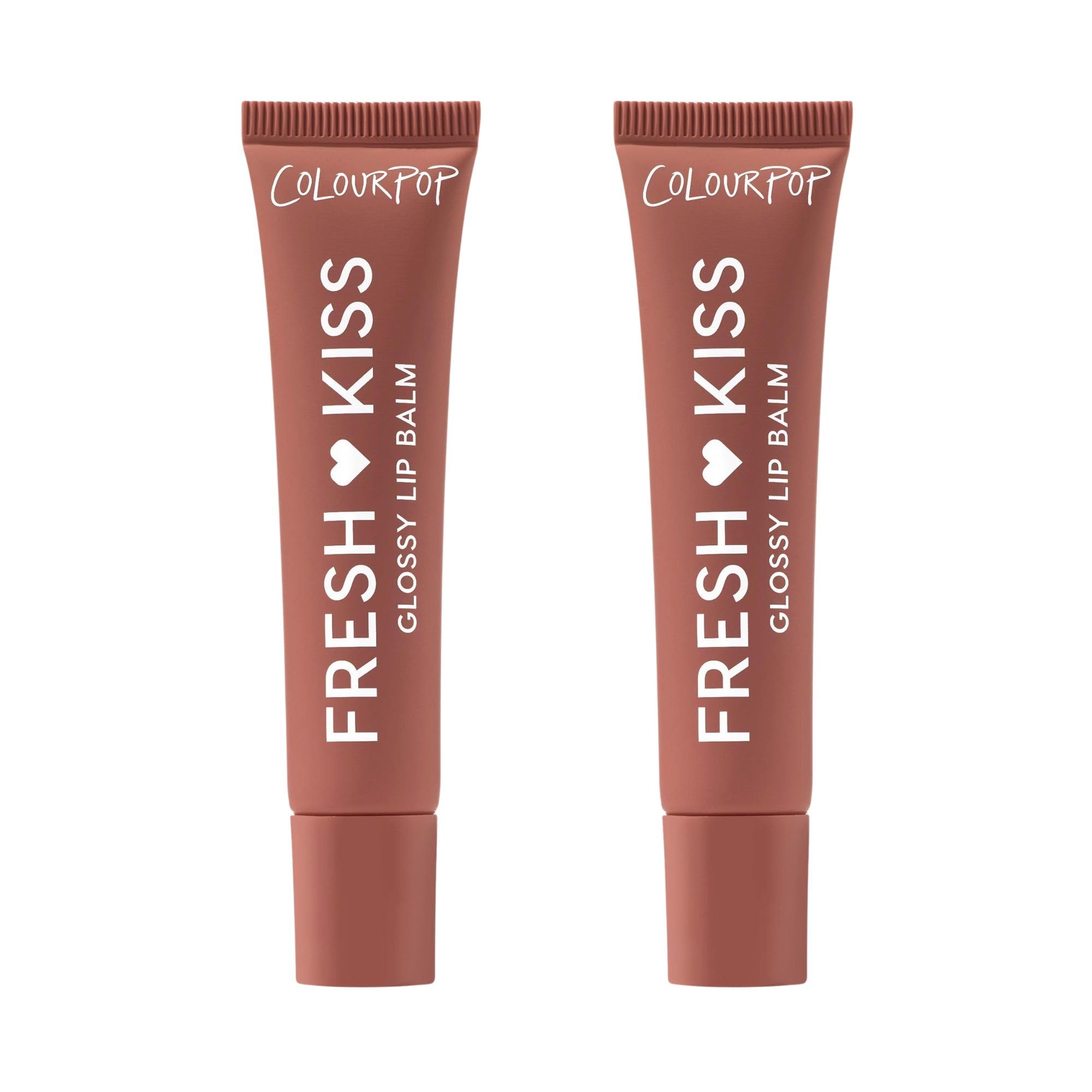 ColourPop Fresh Kiss glossy lip balm 2-pack shown in packaging for hydration and shine.