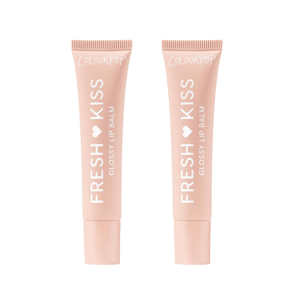 ColourPop Fresh Kiss Glossy Lip Balm Vanilla Cake 2-pack on display for hydration