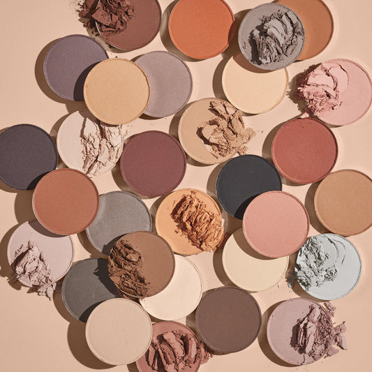 ColourPop Gone Matte palette open revealing a spectrum of matte, metallic, and sparkle options.