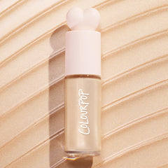 Swatch of ColourPop Hi-Lite on skin showing buildable radiance