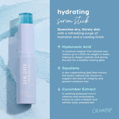 ColourPop Hyaluronic Acid Serum Stick texture close-up—lightweight, fast-absorbing