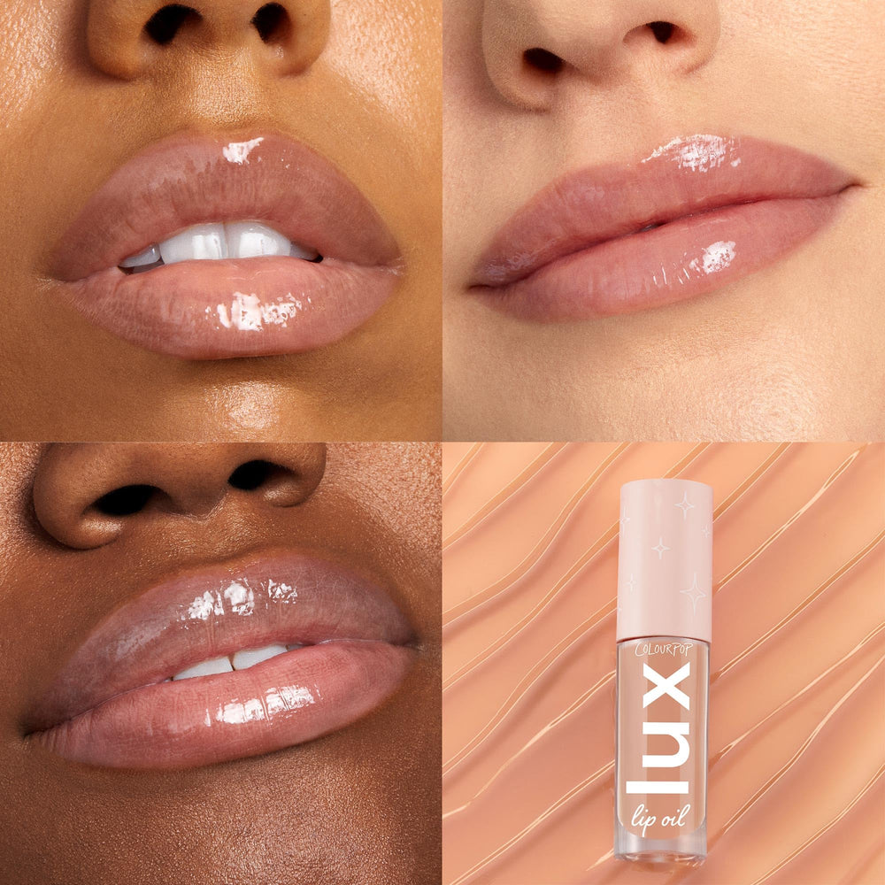 ColourPop Lux Lip Oil swatch reveals sheer tint and glow