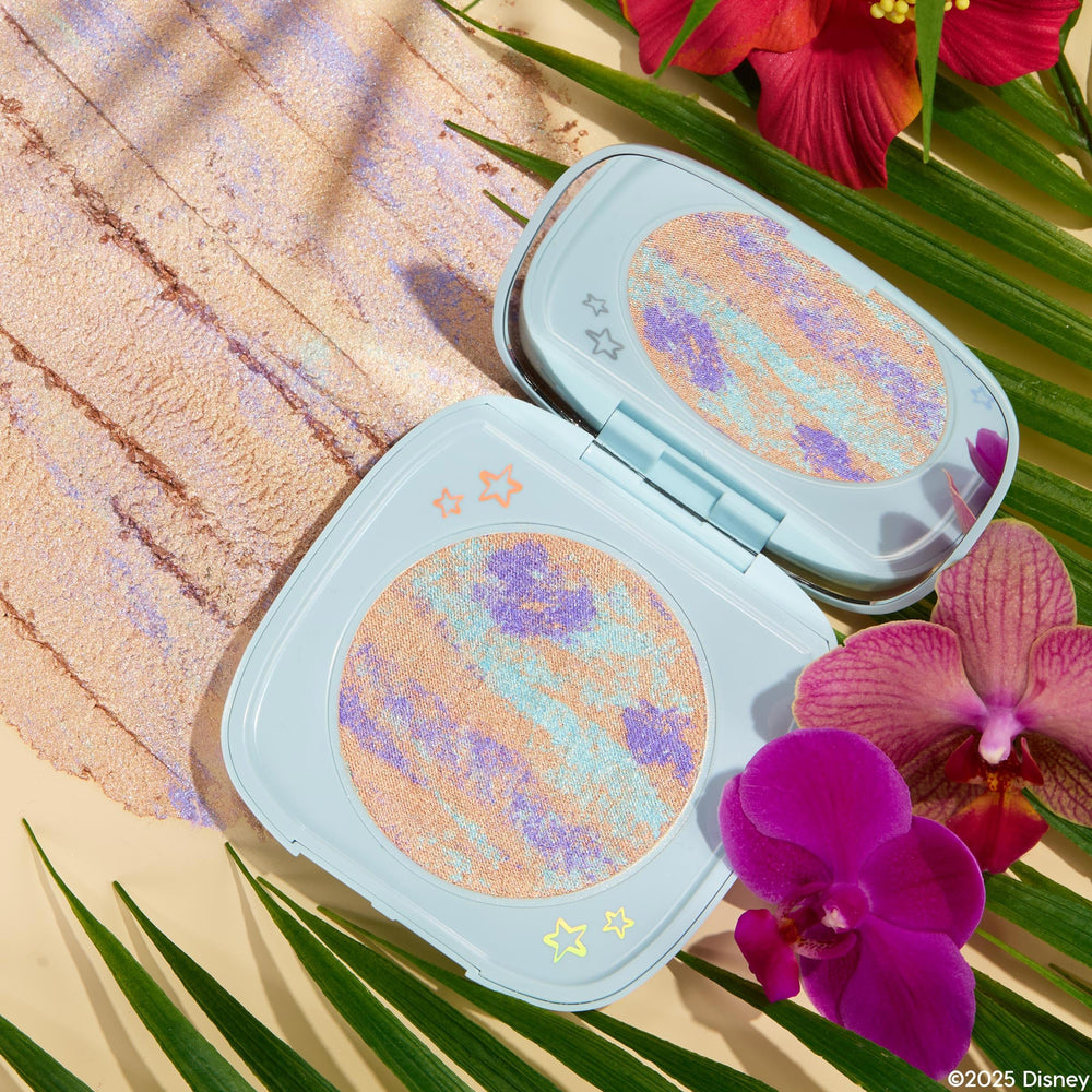 ColourPop Ohana highlighter on shoulders for dewy body glow.