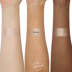 ColourPop Ohana highlighter packaging with tie-dye motif.