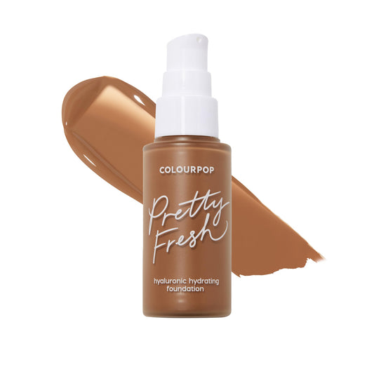 ColourPop Pretty Fresh bottle pour demonstrates a hydrating foundation for dewy skin.