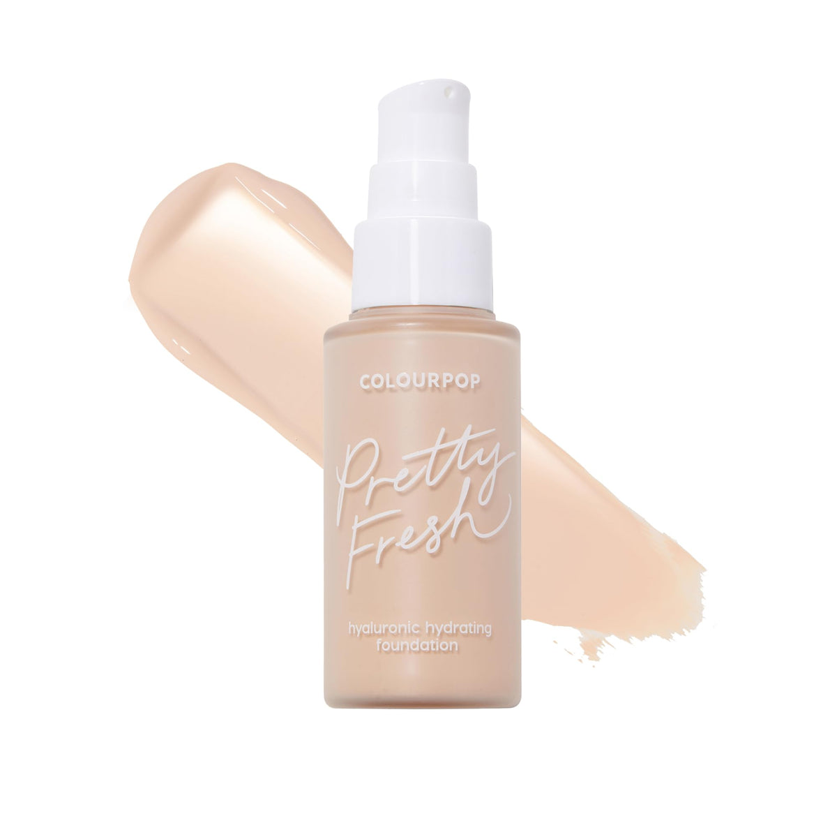 ColourPop Pretty Fresh liquid foundation bottle showing natural, hydrated finish for daily wear